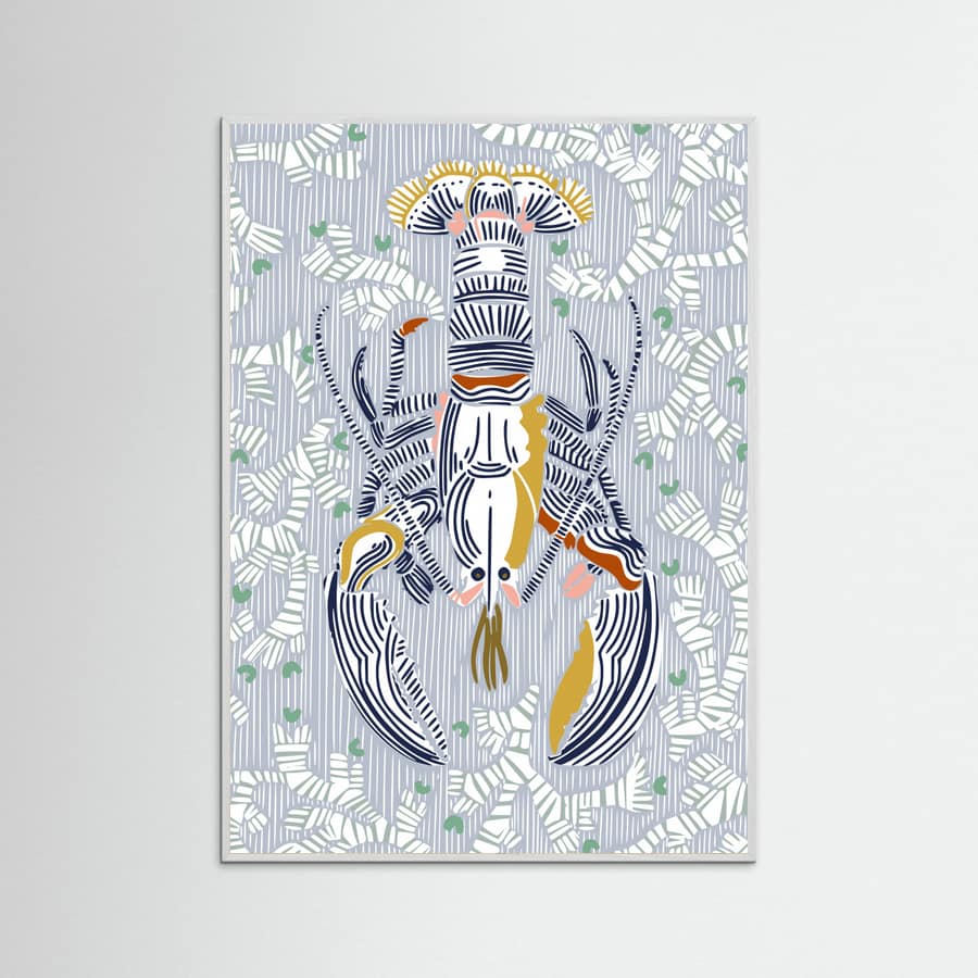 Crustacean Core grey -juliste – juliste ja taidepainatus
