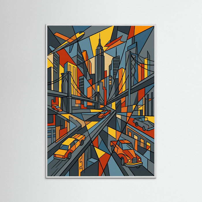 White Wood Cubist Contemplation