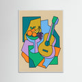 White Wood Cubist Figure Study