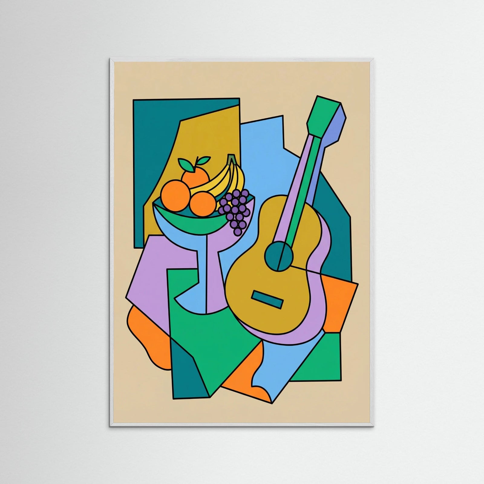 White Wood Cubist Figure Study