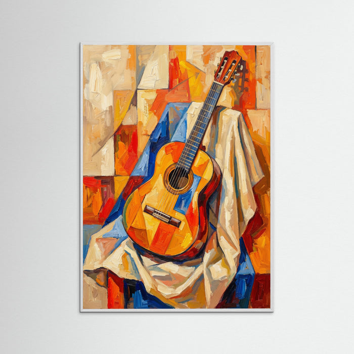 White Wood Cubist Woman Reverie
