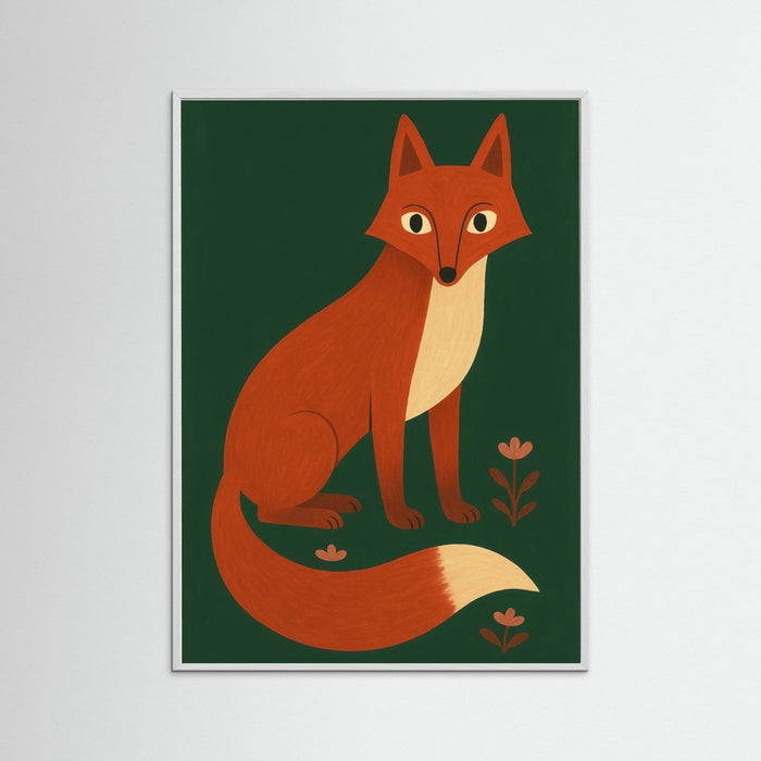 White Wood Curious Fox