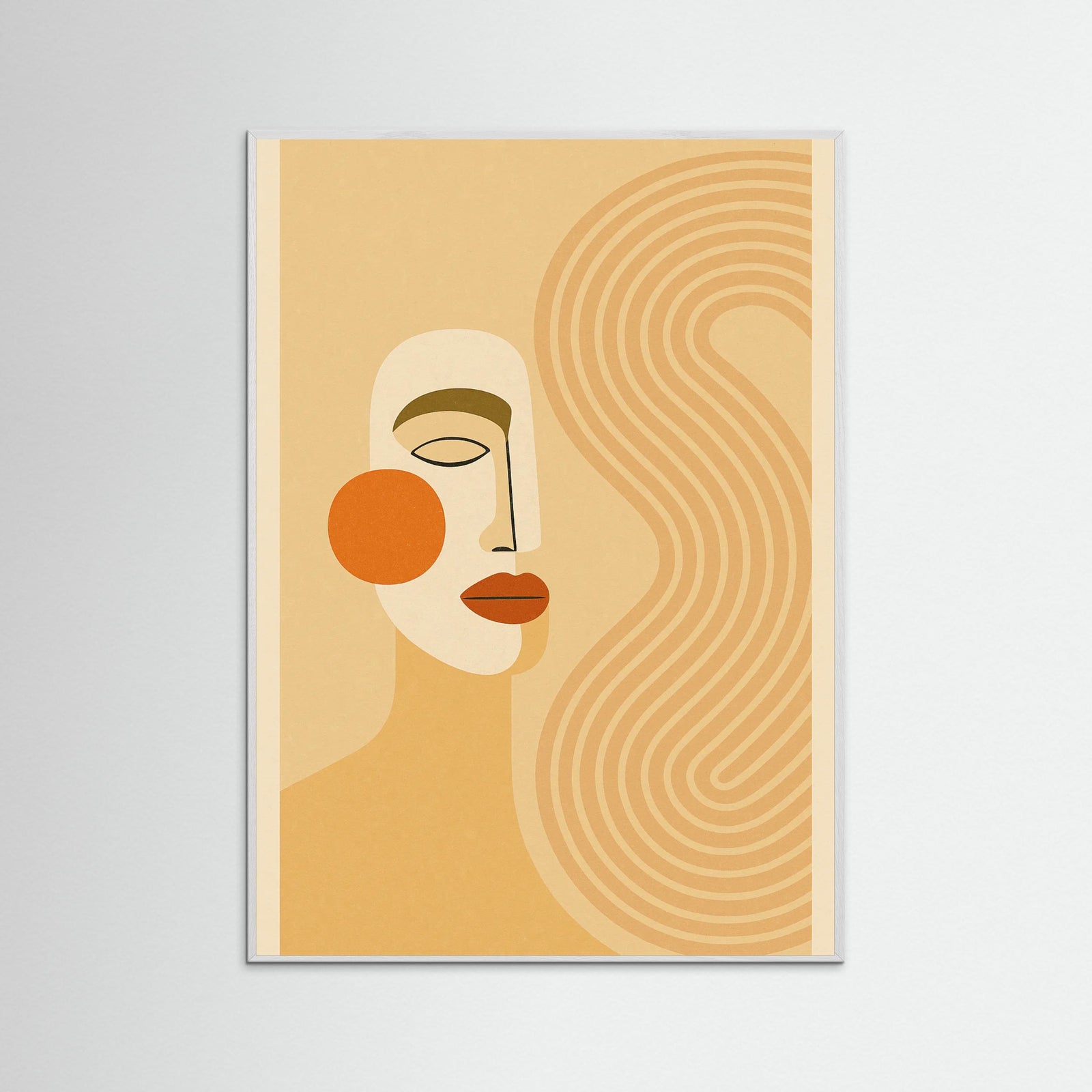 White Wood Curved Contours