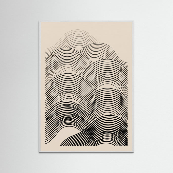 White Wood Curved Flow