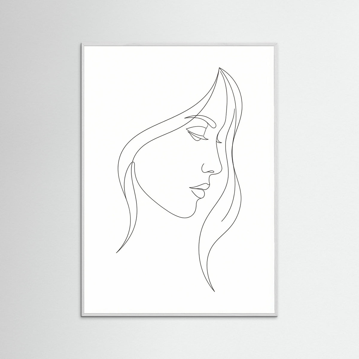 White Wood Curved Silhouette