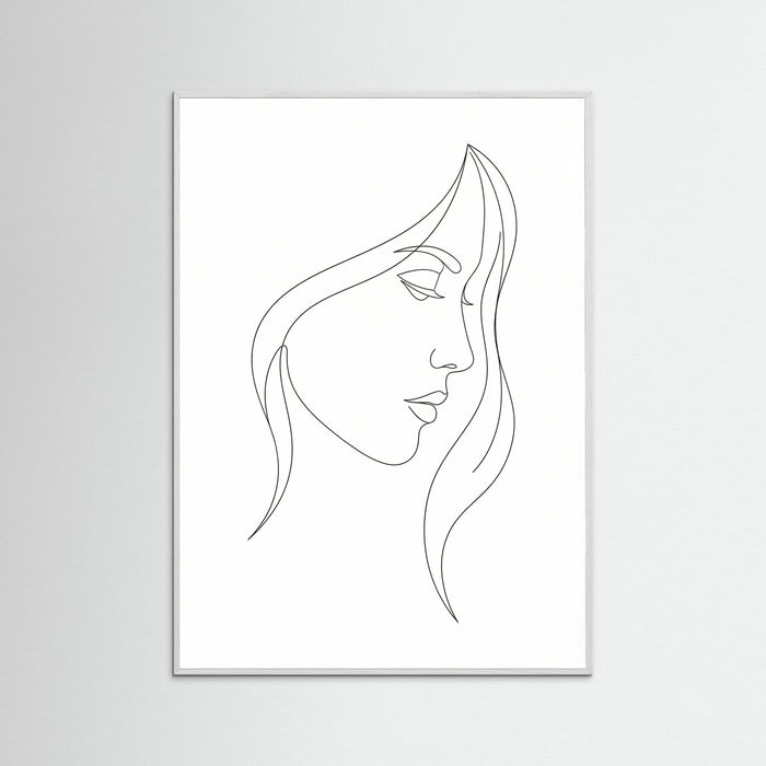 White Wood Curved Silhouette