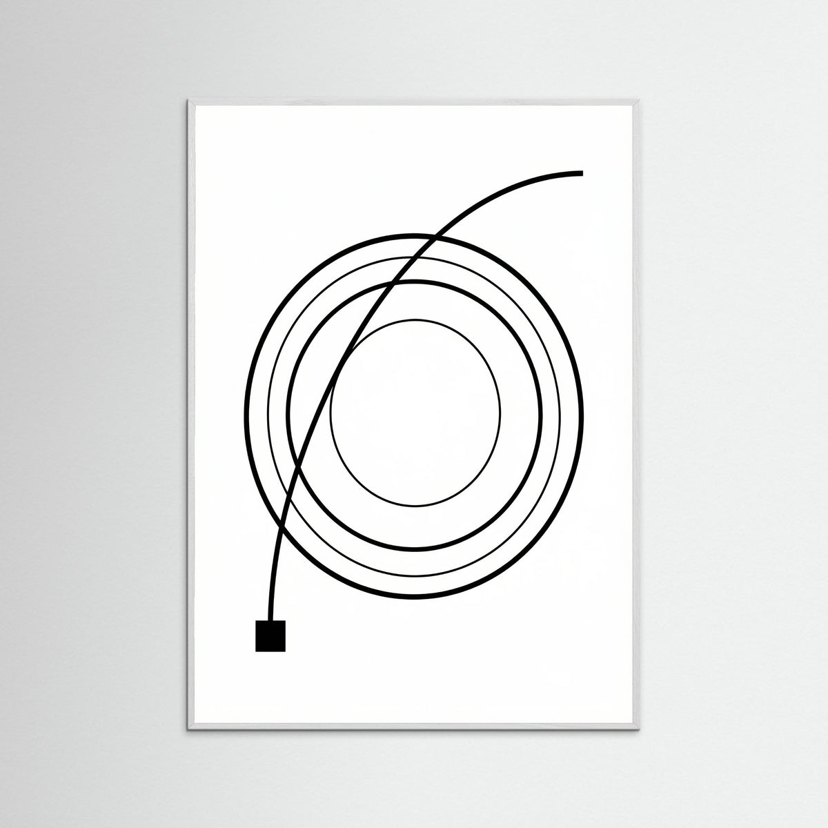 White Wood Curved Trajectory