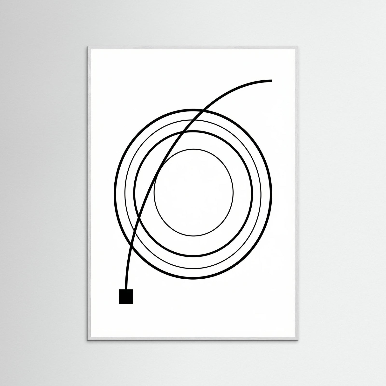 White Wood Curved Trajectory