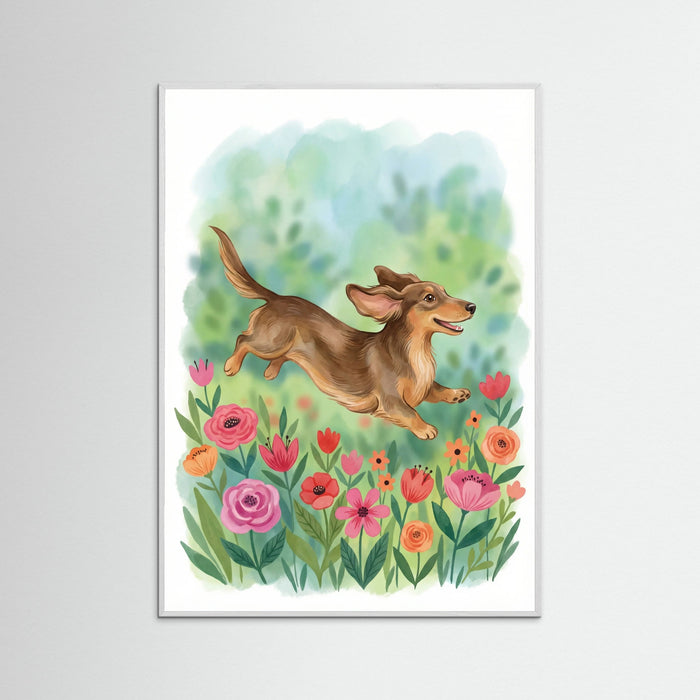 White Wood Dachshund Trio