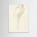 White Wood Dancing Figure Sketch