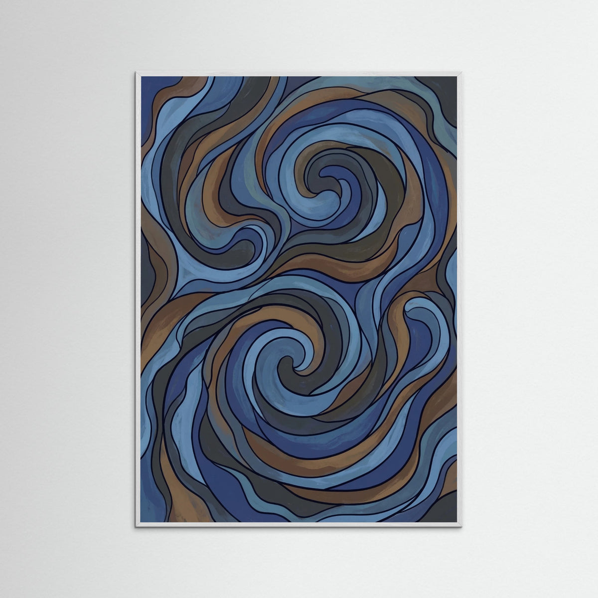 White Wood Deep Blue Fragments