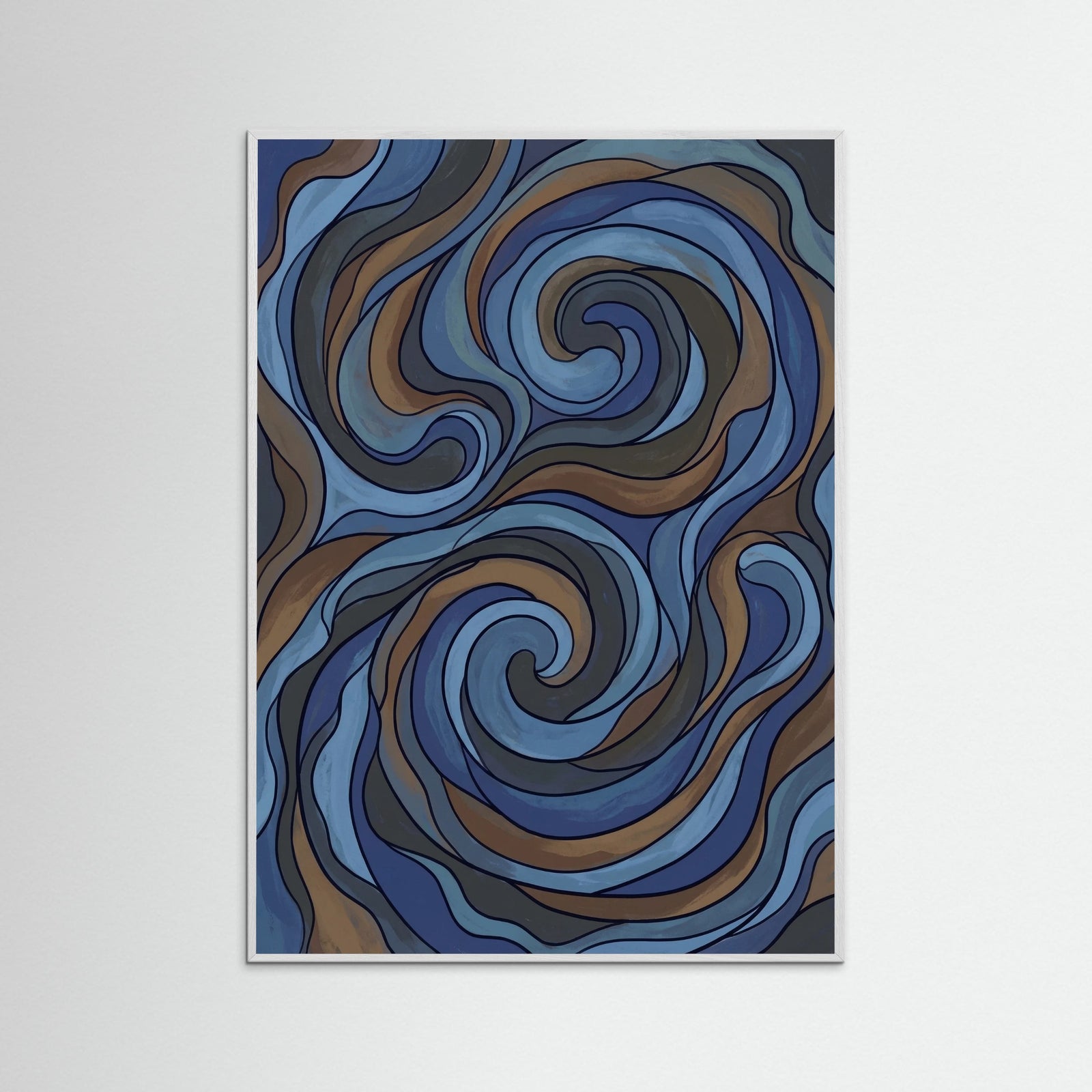 White Wood Deep Blue Fragments