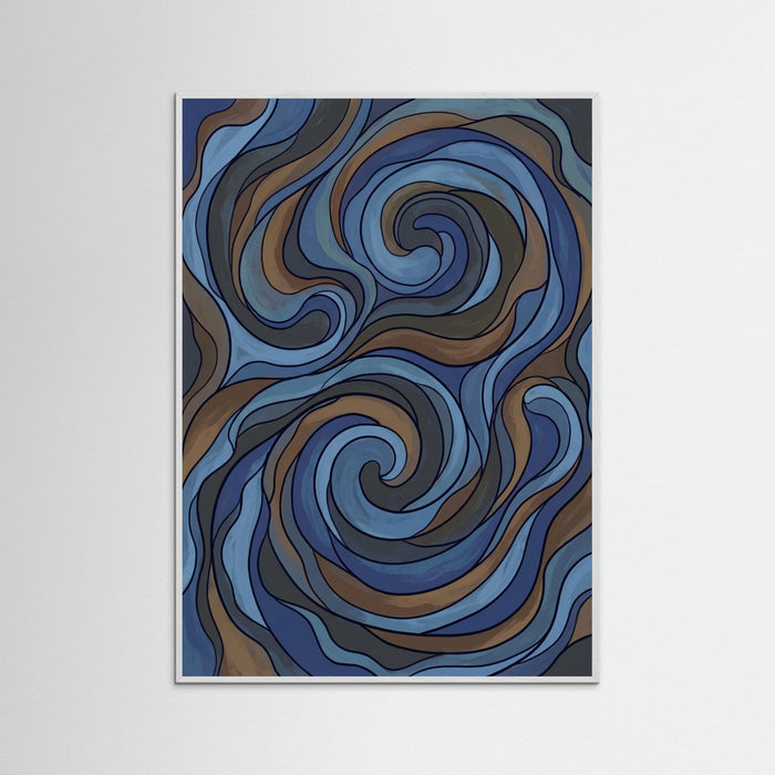White Wood Deep Blue Fragments