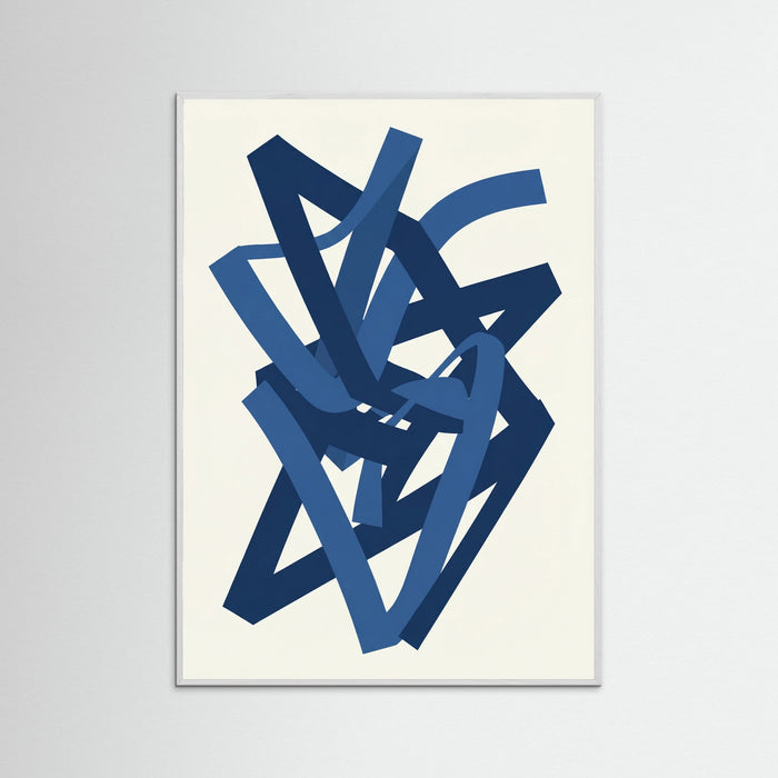 White Wood Deep Blue Strands