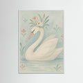 White Wood Delicate Swan