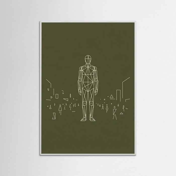 White Wood Dense Geometric Crowd