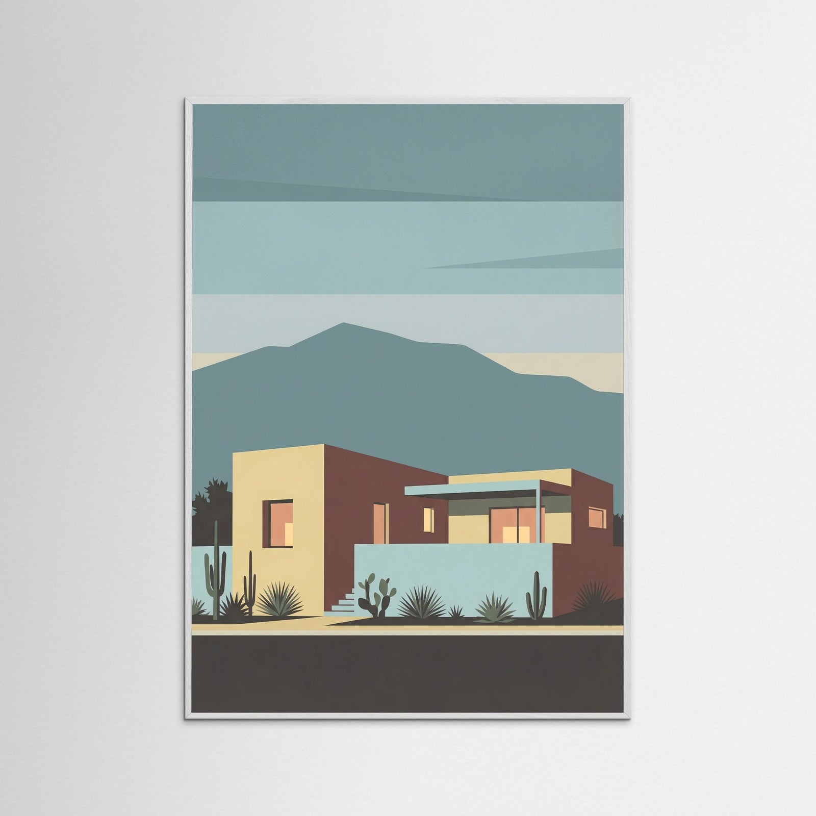 White Wood Desert Modern Oasis