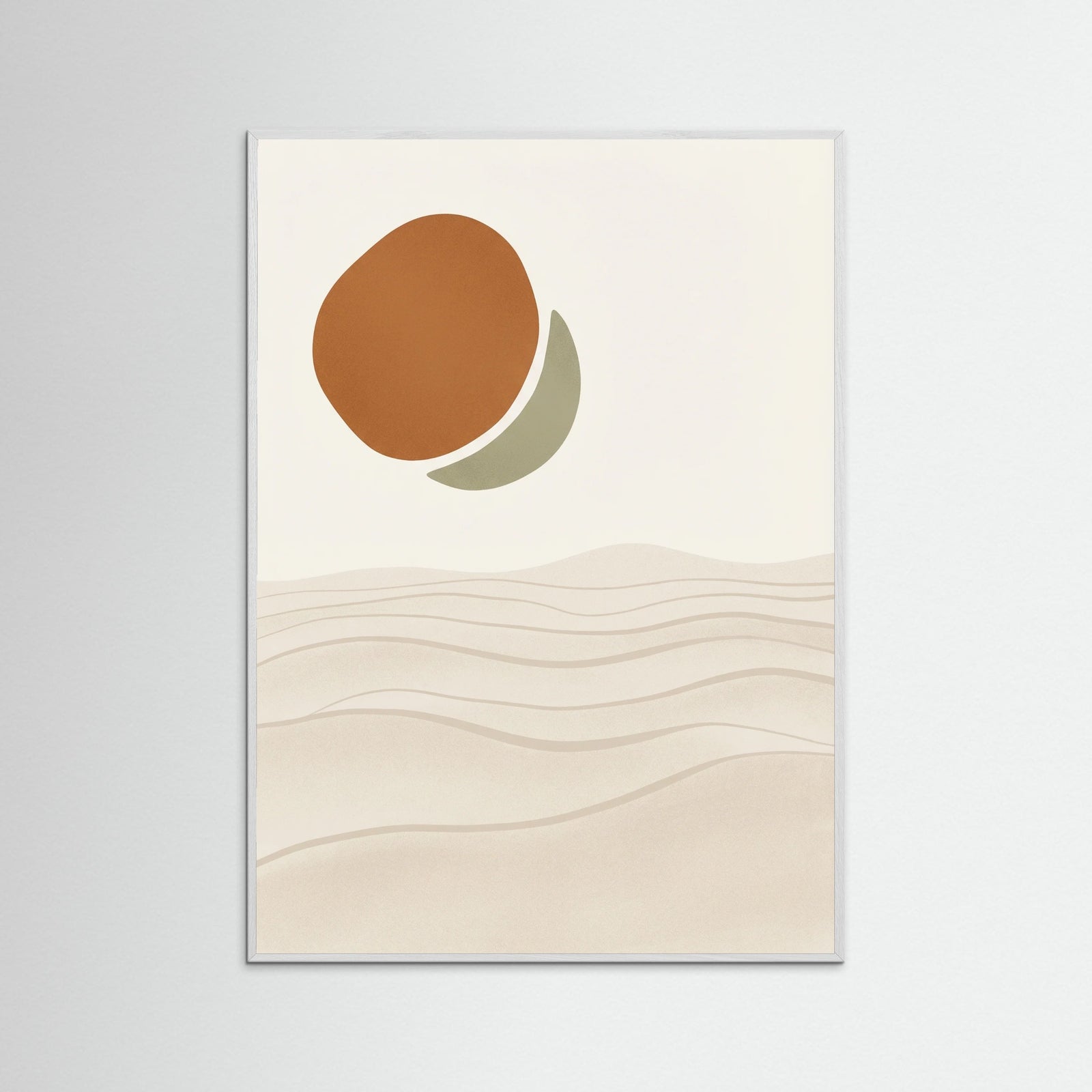 White Wood Desert Moonrise