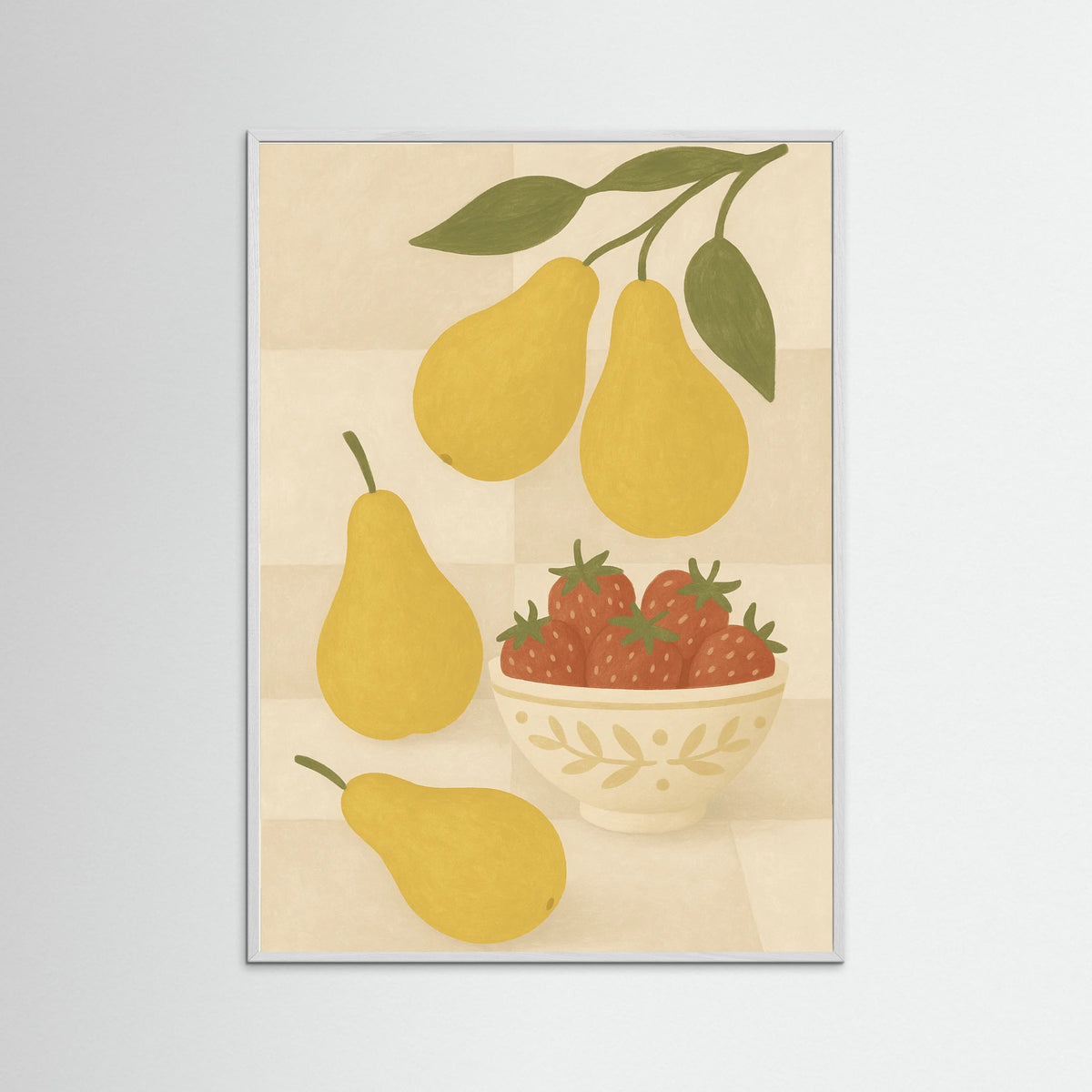 White Wood Distinct Plate Arrangement