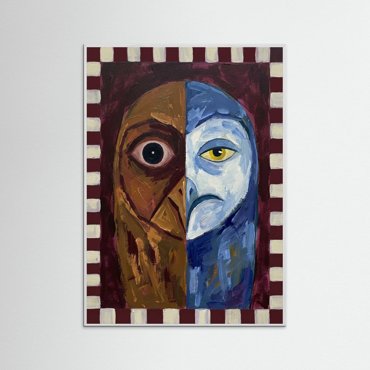 White Wood Divided Visage