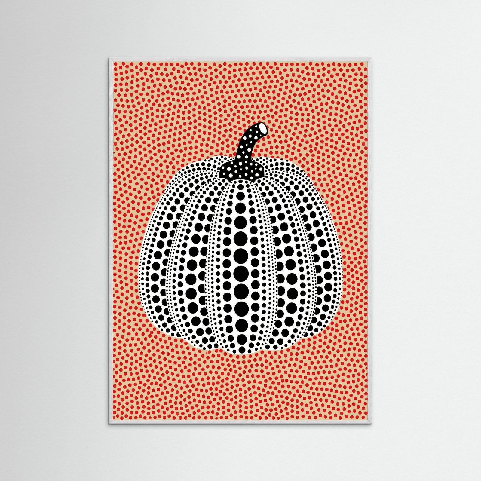 White Wood Dotted Pumpkin Pop