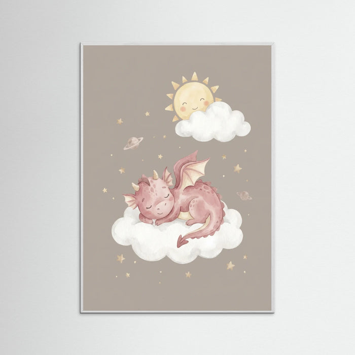 White Wood Dreamy Dino Cloud