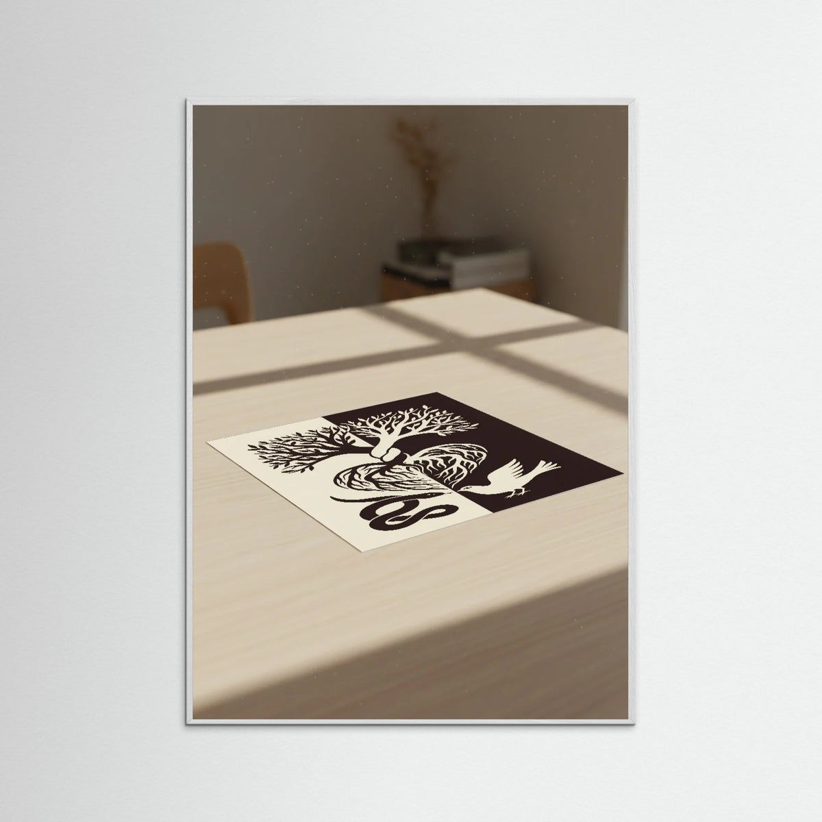 White Wood Dual Embrace