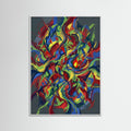 White Wood Dynamic Abstraction Beige
