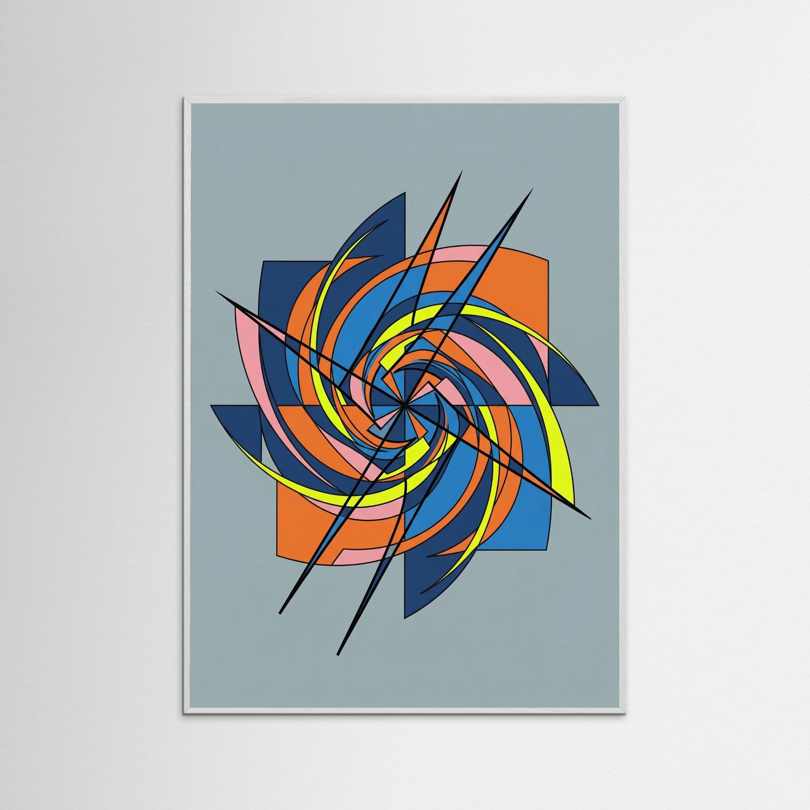 White Wood Dynamic Abstraction Gray