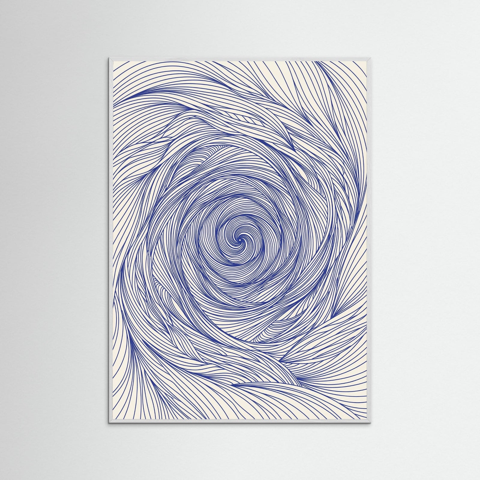 White Wood Dynamic Indigo Swirl