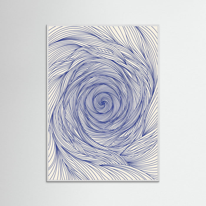 White Wood Dynamic Indigo Swirl