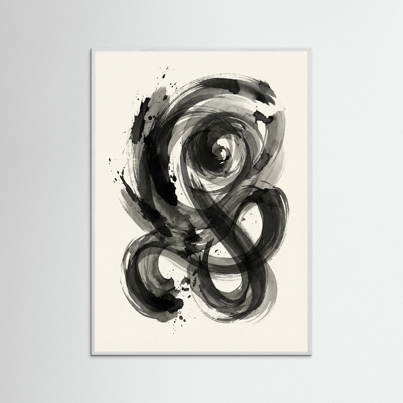 White Wood Dynamic Inkwork