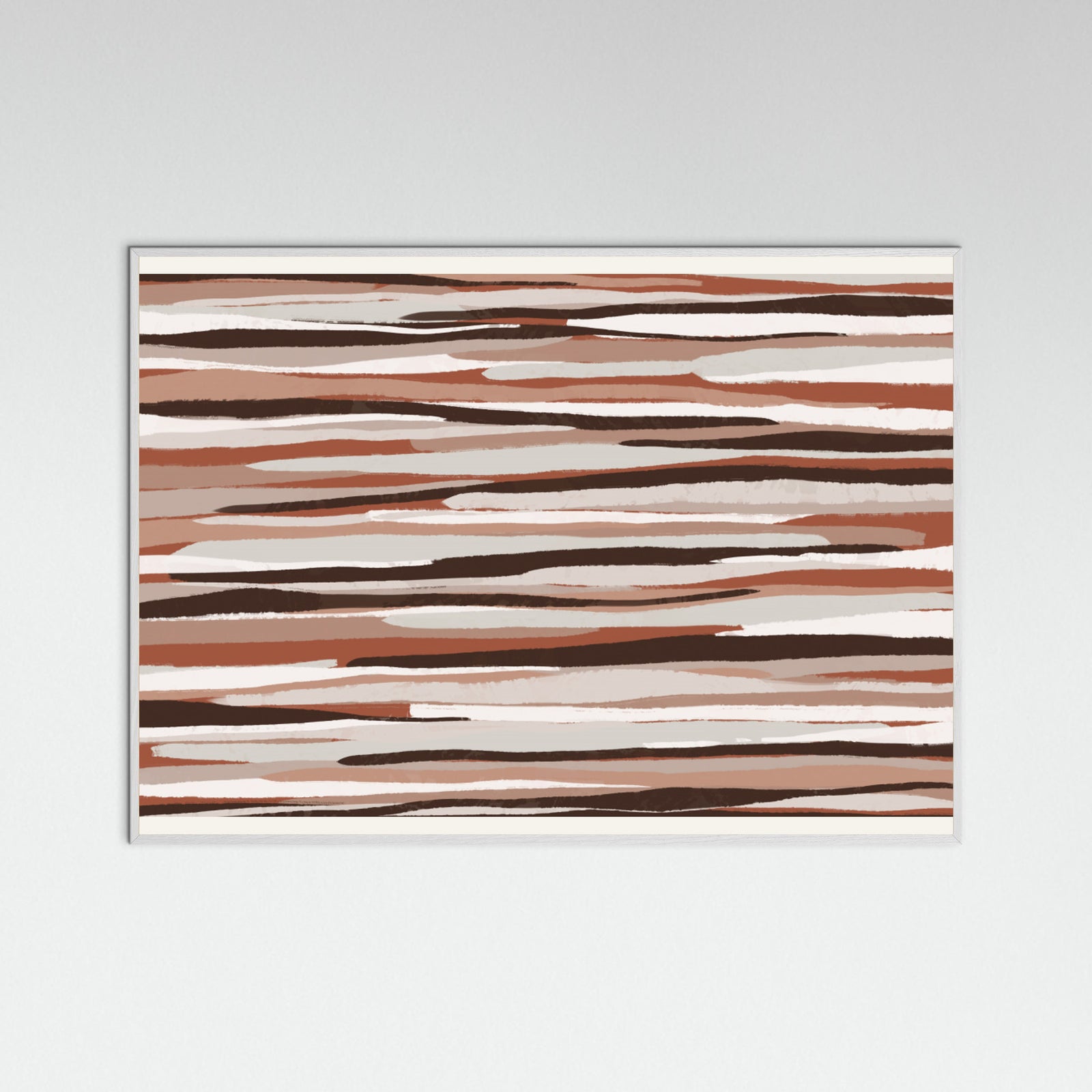 White Wood Earth Tones Flow Poster