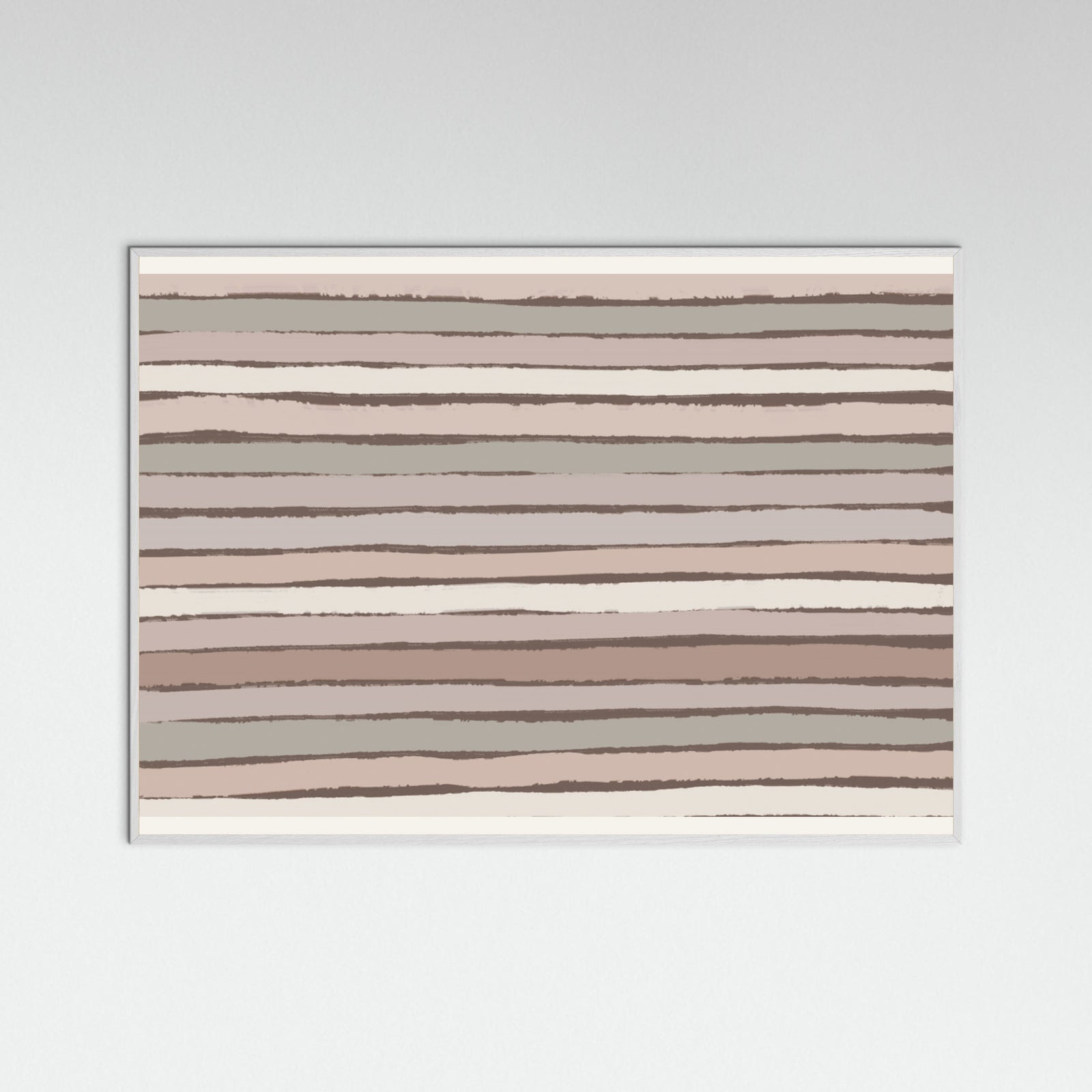 White Wood Earthy Stripes Poster