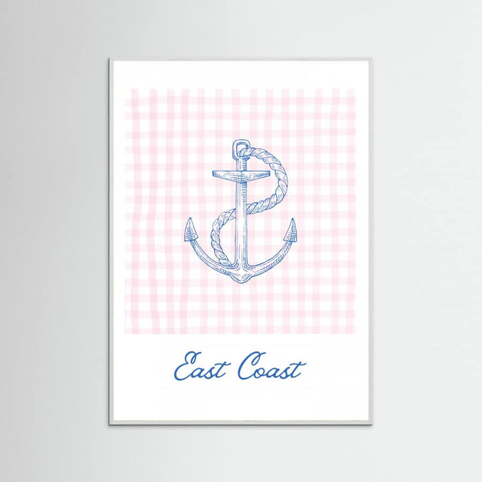 East Coast Anchor Poster – plakat og kunsttryk