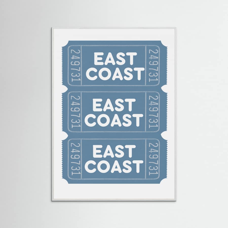 East Coast Tickets Poster – poster and art print