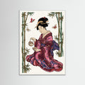 White Wood Elegant Fan Dance