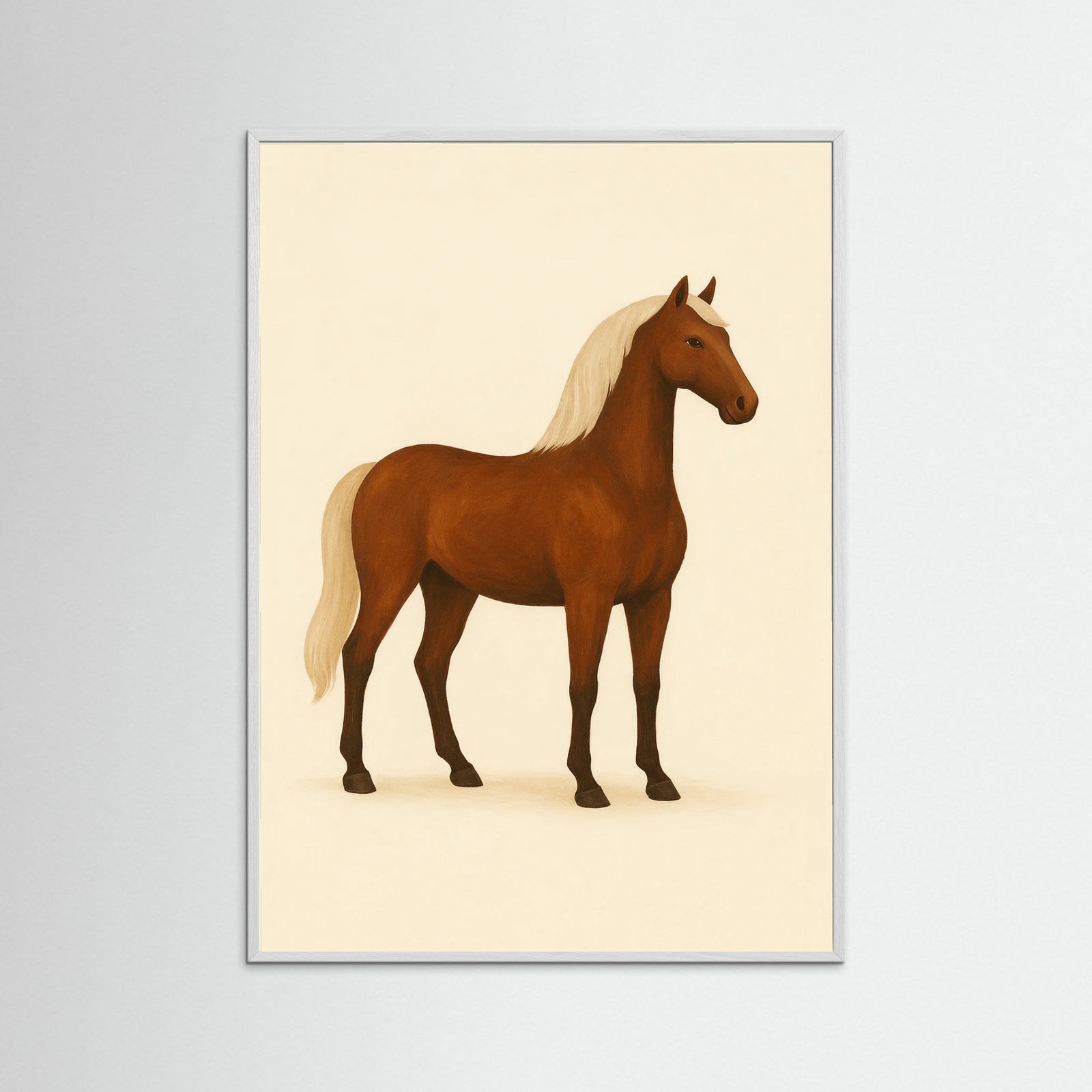 White Wood Elegant Horse