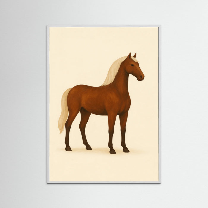 White Wood Elegant Horse