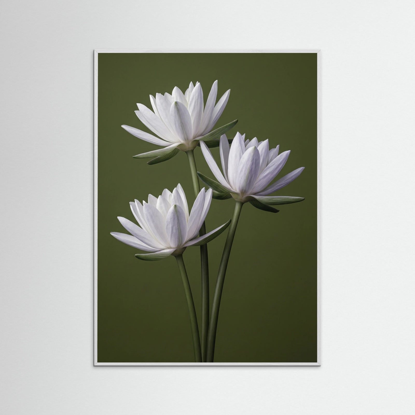 White Wood Elegant Irises