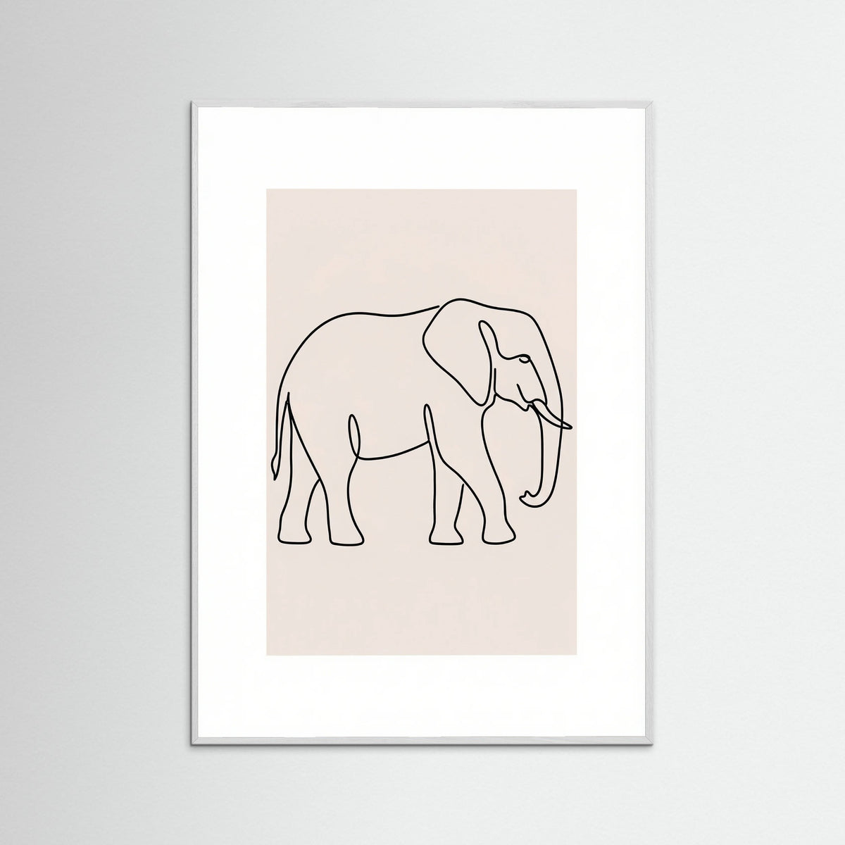 White Wood Elegant Line Fauna