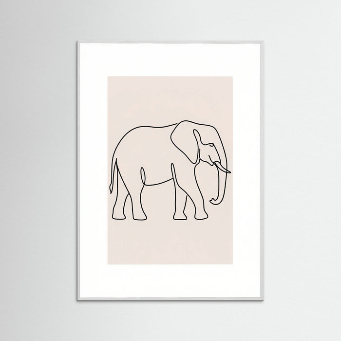 White Wood Elegant Line Fauna