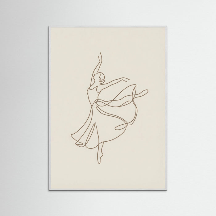 White Wood Elegant Line Figure