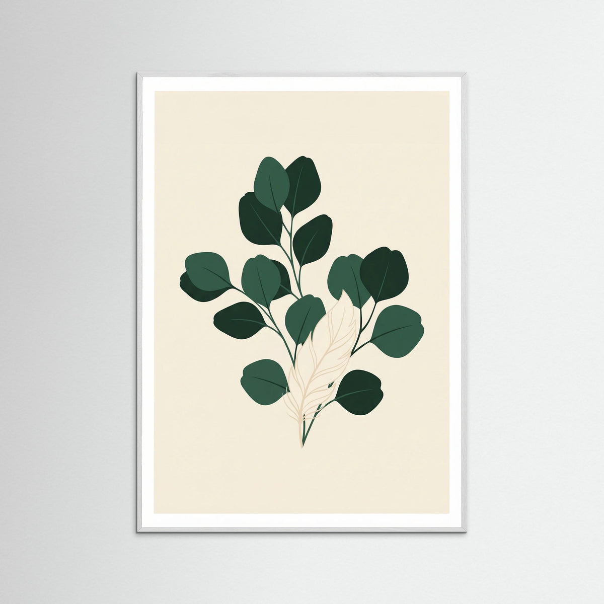 White Wood Elegant Ribbon Plant