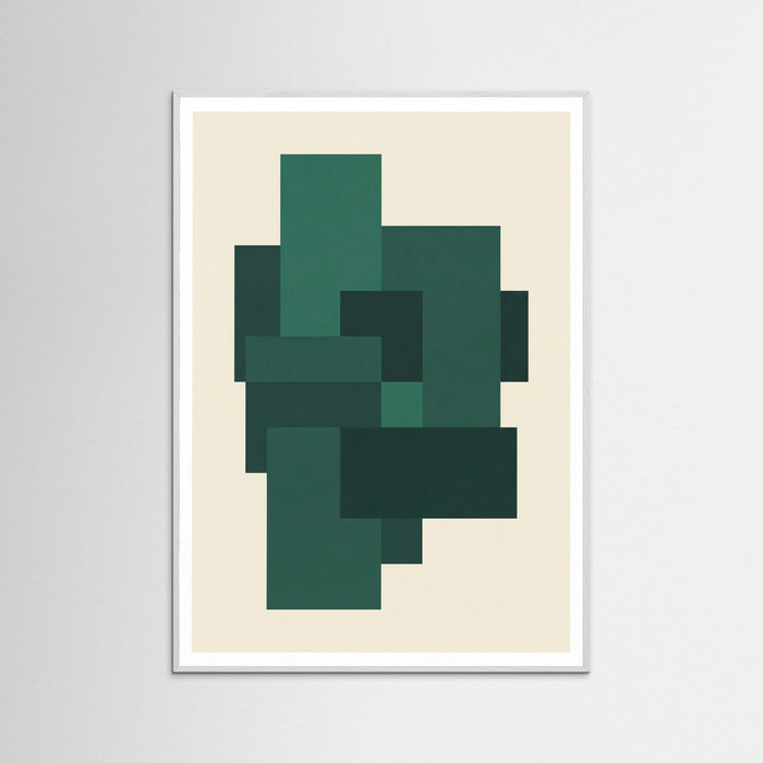 White Wood Emerald Concentric Harmony