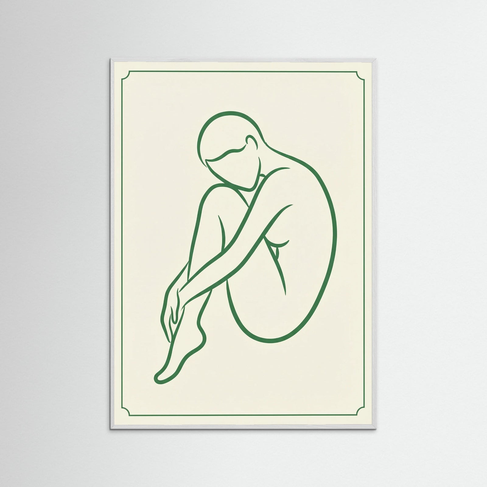 White Wood Emerald Embrace