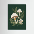 White Wood Emerald Florals