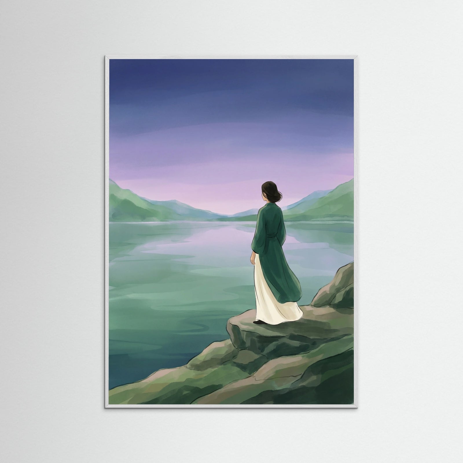 White Wood Emerald Reverie