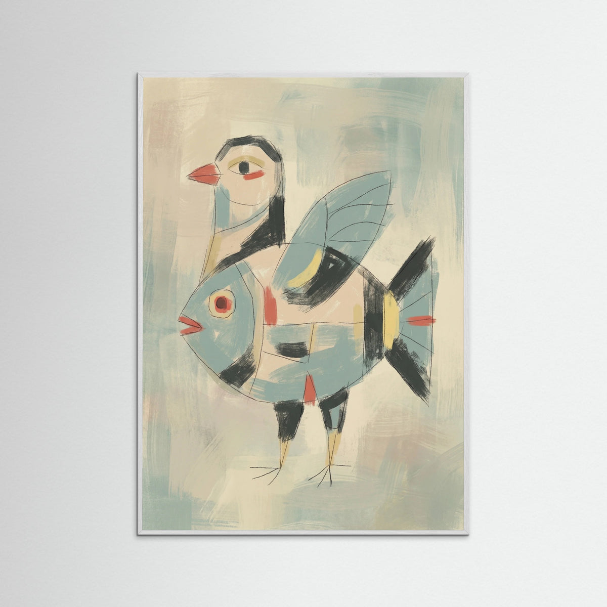 White Wood Enigmatic Klee Portrait