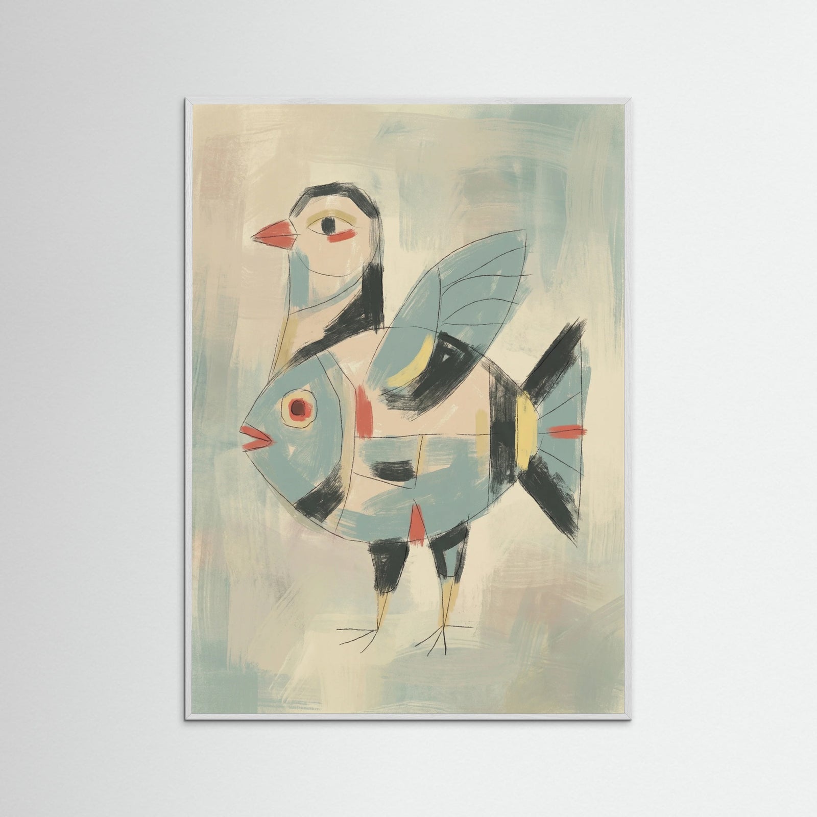 White Wood Enigmatic Klee Portrait